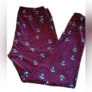 Lularoe TC nautical anchor leggings. From‎ ex retailer closet. Worn 2X.